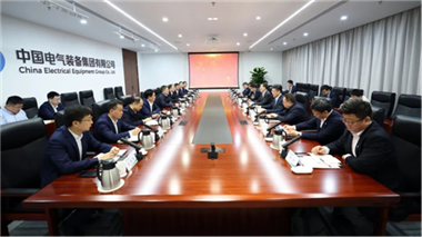 于旭波拜會中國電氣裝備董事長、黨委書記李洪鳳